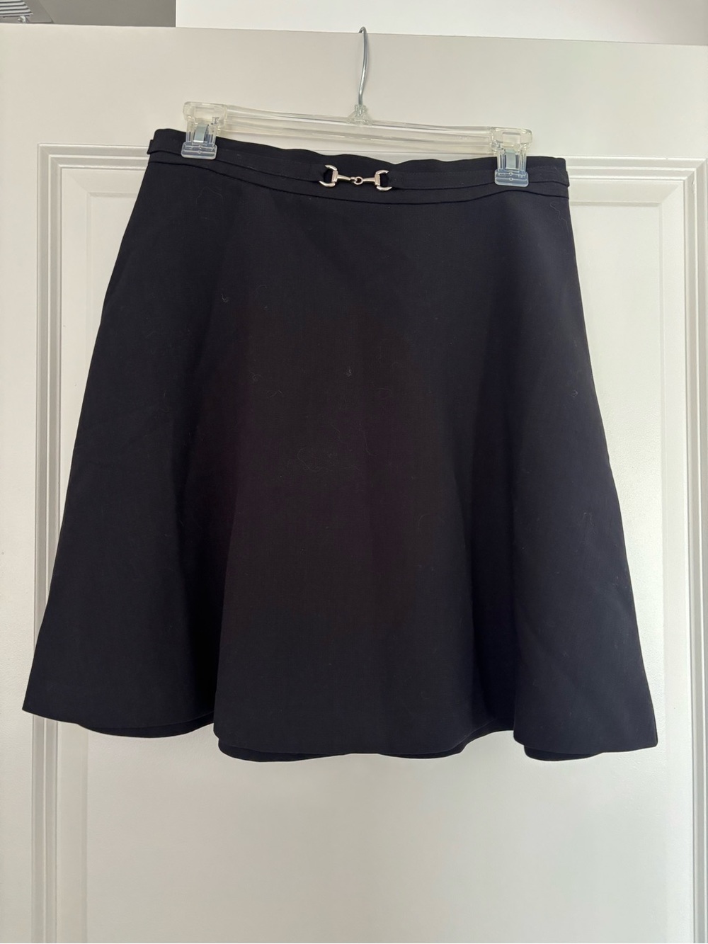 H&M Black Circle Skirt with Decorative Front Accent